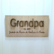 Load image into Gallery viewer, Digital File - &quot;Grandpa Sign with Custom Names&quot;