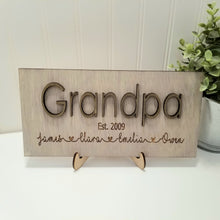 Load image into Gallery viewer, Digital File - &quot;Grandpa Sign with Custom Names&quot;