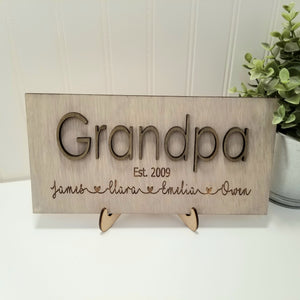 Digital File - "Grandpa Sign with Custom Names"