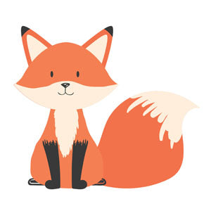 Digital Cut File - Fox Engraved Shape with Words